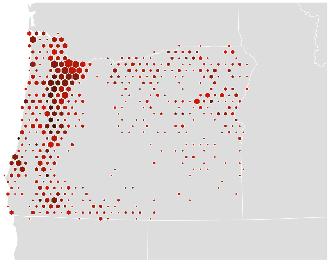 Hex bin map