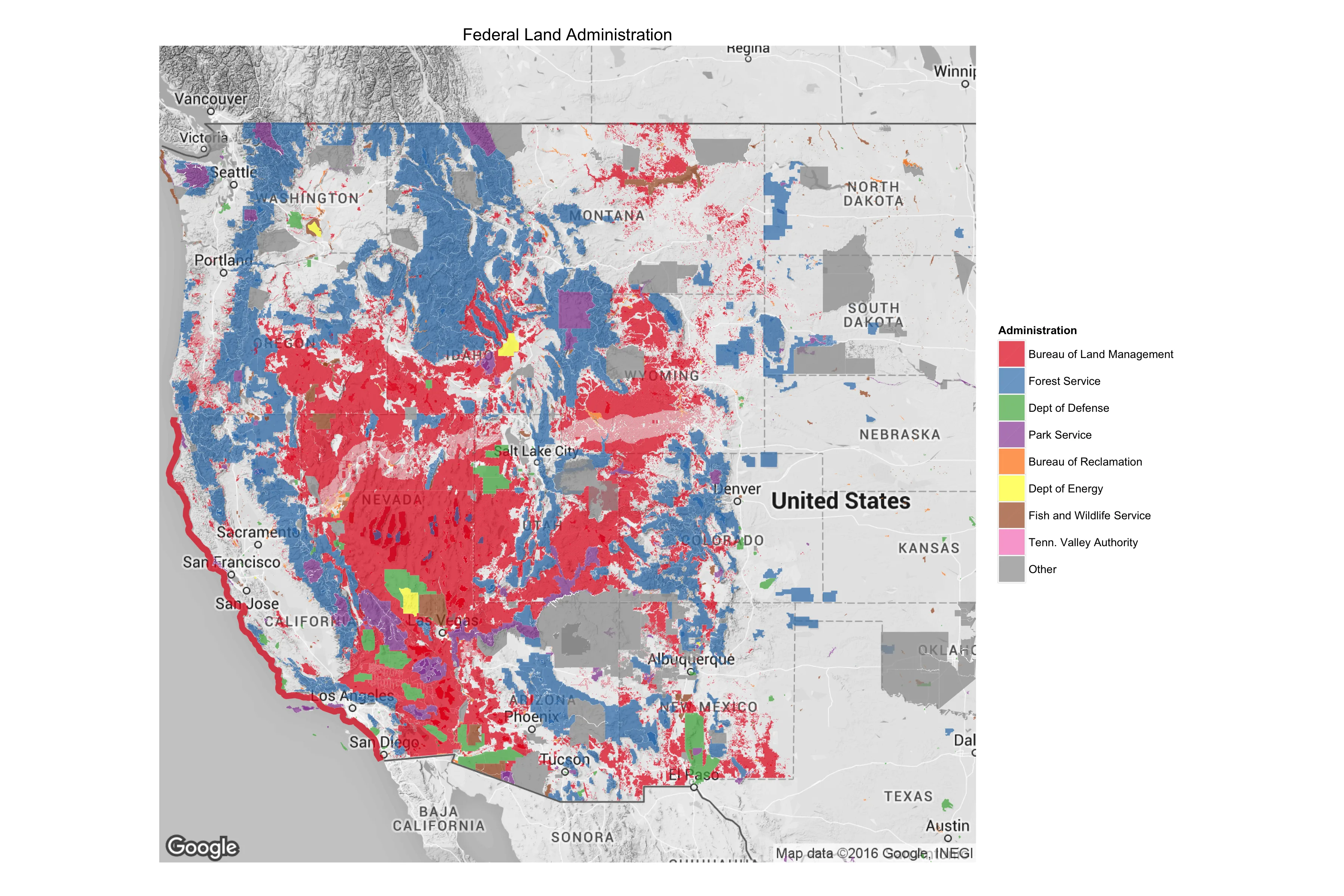 Western federal land administration.