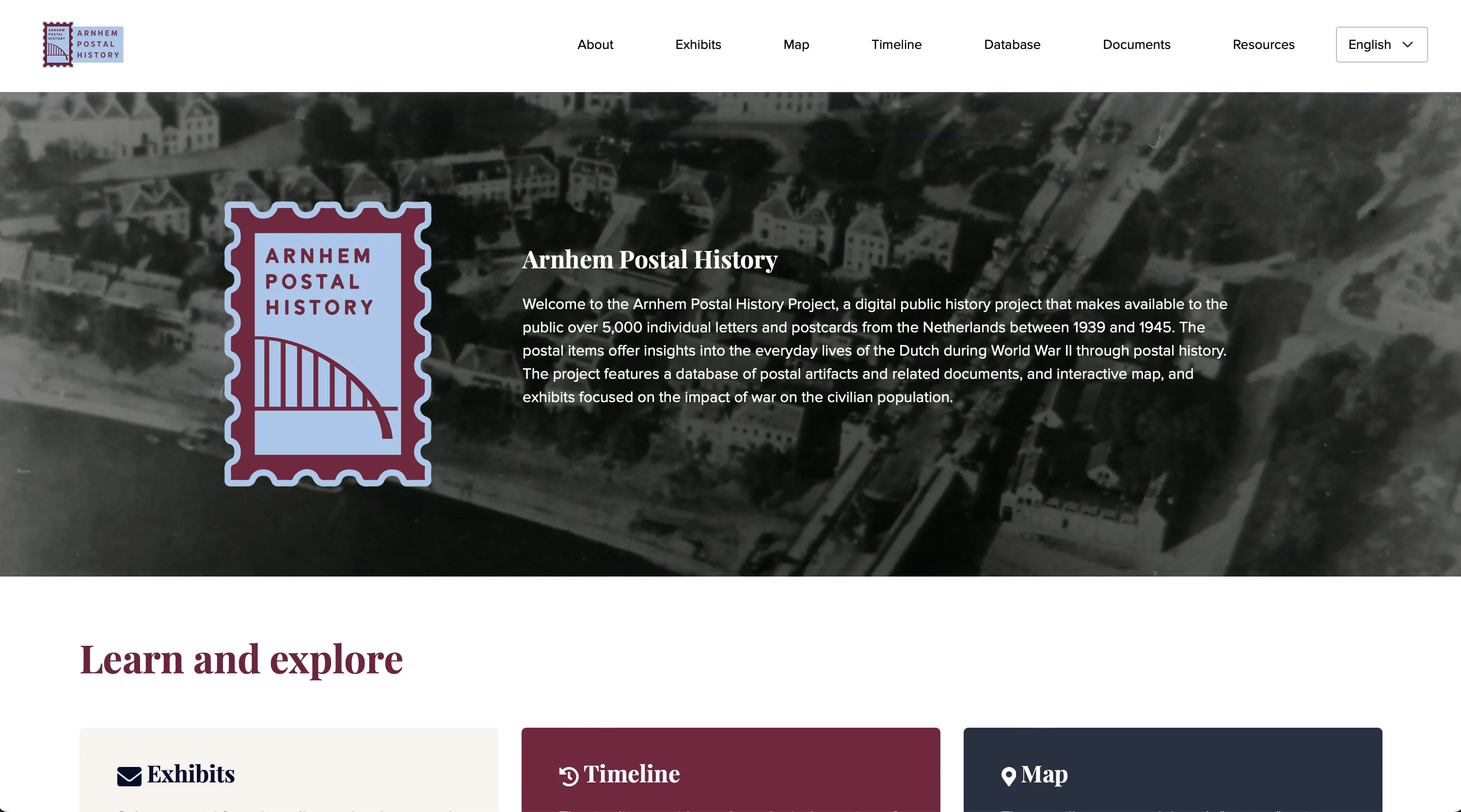 A preview of the Arnhem Postal History Project.